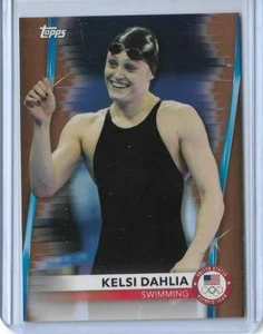 RARE 2020 TOPPS OLYMPICS KELSI DAHLIA "BRONZE" CARD #18 ~ USA SWIMMING 2021 QTY - Picture 1 of 2