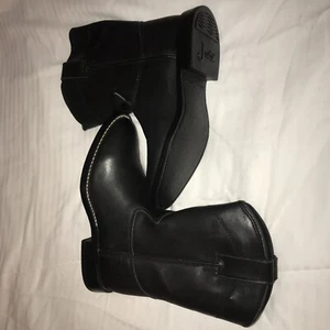 Justin Youth Boots 13 D Black Wore 1 X EUC - Picture 1 of 4