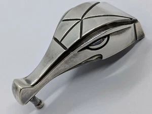 RARE Barry KIELSELSTEIN-CORD Sterling Silver Contemporary Alligator Belt Buckle - Picture 1 of 5