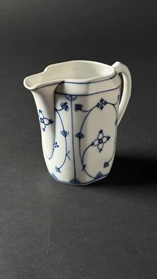 Creamer Carl Tielsch Strawflower Pattern Indian Blue - Pre 1935 - Old Water - Image 1 of 4