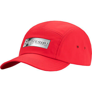 NWT Supreme Mirror Box Logo Camp Cap Red 5-Panel Strapback Street Wear New York 