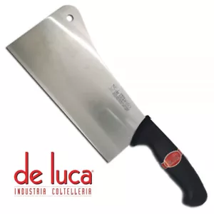 COLTELLO MANNAIA DA CUCINA MACELLAIO DE LUCA LAMA 220mm IN ACCIAIO INOX - Foto 1 di 1