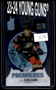 2023-24 Upper Deck Ice Rookie Leo Carlsson RC/799 Anaheim Ducks #26 - Imagen 1 de 2