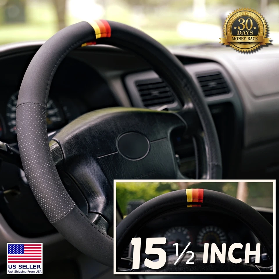 Cubierta de volante a rayas retro para Lexus GX 460 2011-2023 Foto 1 de 4