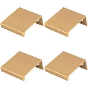 4er-Pack Quadratische Kante Finger Zug Griff Satin Messing 40 mm schmale Schrank Schublade - Bild 1 von 2