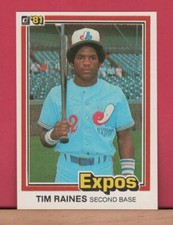 1981 Donruss - TIM RAINES - Rookie Card #538 - RC
