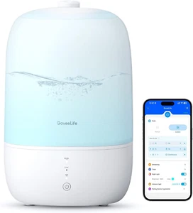 Smart Humidifiers for Bedroom, 3L Top Fill Cool Mist Humidifiers with Essential - Picture 1 of 8