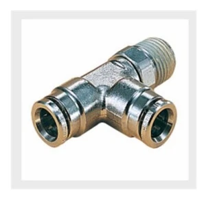 Norgren 12-468-0428, Swivel Male Side Tee Fitting 1/4" tube O/D, 1/4" NPT thread - Picture 1 of 1
