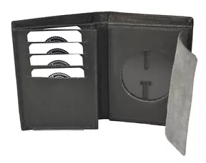 Portainsignia del sheriff hecho de cuero de vaca universal negro insignia recortada billetera - Imagen 1 de 10