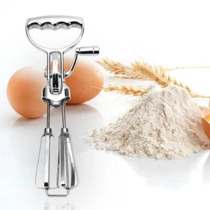 Eierschläger Manuelle Kurbel Handmixer Mixer Stahl Küchenwerkzeug G0W8 - Bild 1 von 11