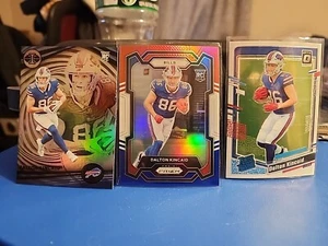 2023 Dalton Kincaid LOT (3) RWB Prizm/Optic/Illusions Base RC Bills - Picture 1 of 5