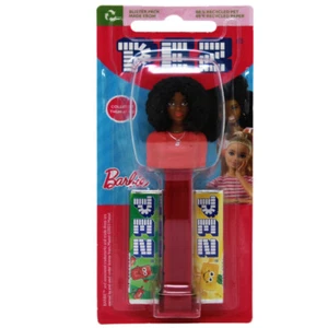 Pez Barbie Con Negras Cabellos Dispensador Con 2 Paquetitos Bonbons 17g - Imagen 1 de 1