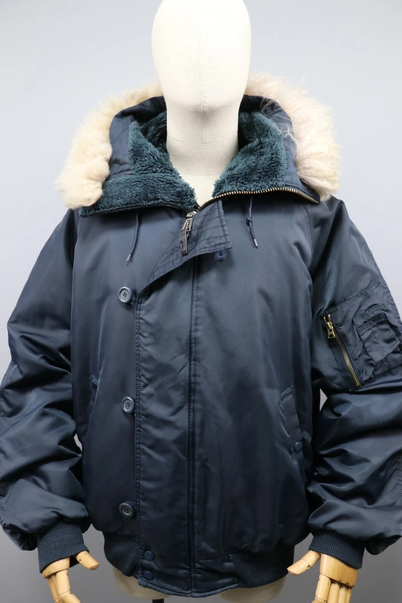 ジャケット・アウター Special 80s alpha n2b n-2b \"silver far\" Vintage ALPHA INDUSTRIES N-2B Flying Mans Fur Hooded Parka Jacket