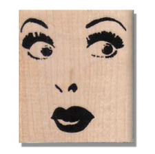 Mounted Rubber Stamp, Face, Lucille Ball, I Love Lucy, Eyes, Looking, Nose, Lip