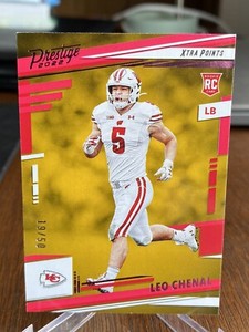 2022 Panini Prestige Xtra Points Pink Rookie RC Parallel /50 #371  Leo Chenal KC
