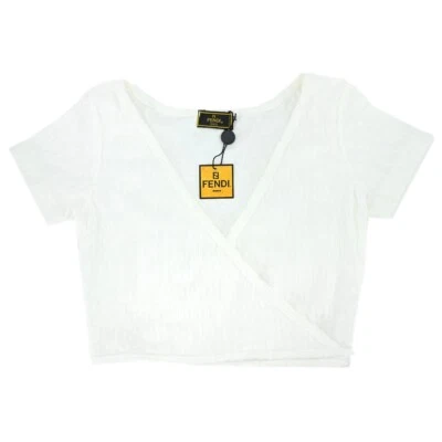 Camiseta Fendi Manga Corta Top Blanco #40 175228 Foto 1 de 4
