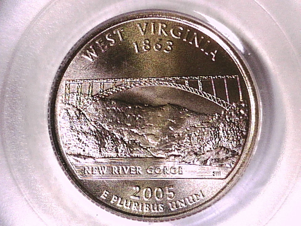 2005 D Washington State Quarter PCGS MS 68 SF West Virginia Satin 73689986 - Image 1 of 3