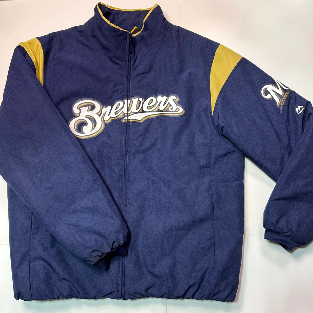 Majestic × MIL.ブルワーズ XLサイズ フリース裏地 スタジャン Majestic Milwaukee Brewers MLB Jackets for sale | eBay