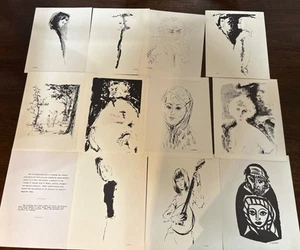 Laszlo Matulay Art Print Set Of 11 - Rare Advertisements Program Clinton NJ - Picture 1 of 16