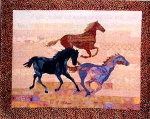 Verzierung Dorf-Rosa and Friends-Applikation Quilt Muster 48"x38" - Bild 1 von 2