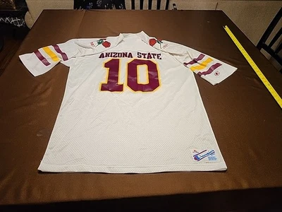 Vintage ASU Sun Devils Authentic Jersey Large 1987 Rose Bowl #10 Team Issued 80s - Image 1 of 4