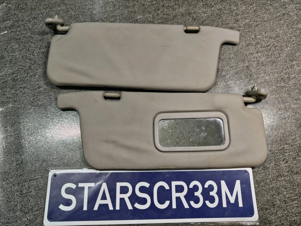 1993-2001 Subaru Impreza Sun Visors Pair Complete Clips Outback Wagon - Image 1 of 4