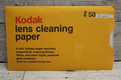 Papel de limpeza de lentes vintage Kodak - Novo em folha - Imagem 1 de 3