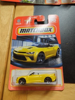 2022 Matchbox '16 Chevy Camaro Convertible, Yellow 33/100 - Image 1 of 2