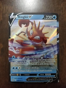 Carte Pokemon KINGLER V 028/172 Ita Rara Holo Full Art Set Astri Lucenti BRS - Foto 1 di 2