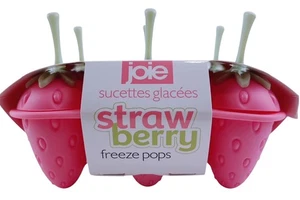 New Joie Strawberry Freeze Pop Mold for Homemade Popsicles Makes 6 - Picture 1 of 5