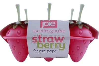 New Joie Strawberry Freeze Pop Mold for Homemade Popsicles Makes 6 - Image 1 of 4