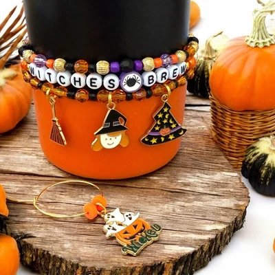 Juego de 4 Pulseras Vaso BRUJAS BREW Envolturas y Dijes Pila Plus BONO Foto 1 de 4