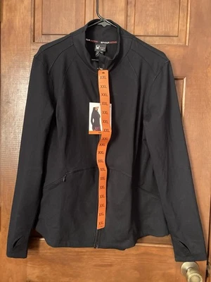 Chaqueta de yoga Spyder para mujer nueva con etiquetas, negra, agujeros para los pulgares, bolsillos, XXL Foto 1 de 4