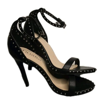 Liliana Negro 3.5" Stiletto Tacón Alto Tirantes al Tobillo MUJERES Talla 6.5 Foto 1 de 4