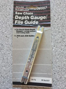 Guía de archivo medidor de profundidad de cadena de sierra Sears 36557 Craftsman. 025,30 ajustes NOS - Imagen 1 de 6
