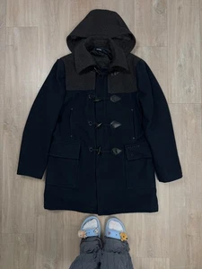 RARE Voclom Peacoat Wool Jacket Size L Dark Blue - Picture 1 of 11