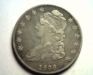1836 BUST HALF DOLLAR O.108A VERY FINE / EXTRA FINE+ VF/XF+ NICE ORIGINAL VF/EF+ - Picture 1 of 2
