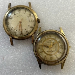 2x defekte Bulova & Hamilton Uhr Lot 10k RGP Uhrwerk - zur Reparatur - Bild 1 von 4