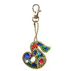 1pcs Diamond Keychains Hanging Ornament DIY Phone Bag Charm Decor (S)