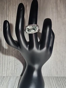 Judith Ripka Sterling .925 Green Ring Size 6 - Picture 1 of 4