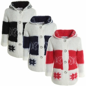 Winter Mädchen Cardigan Strick Jacke Pullover Bluse Pulli Langarm Shirt 20750