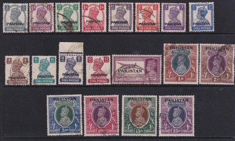 PAKISTAN 1947 SG 1/19 Good to fine USED Cat £275 Cover
