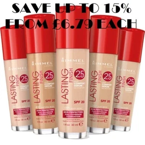 RIMMEL Lasting Finish 25hr Foundation SPF20 30ml - CHOOSE SHADE - NEW Sealed - Picture 1 of 21