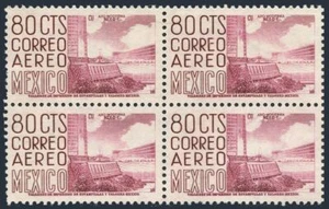 Mexico C220F block/4,MNH.Michel 1029-I-D. Mexico City University Stadium,1960. - Picture 1 of 1