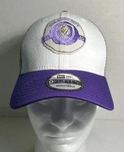 Orlando City MLS Soccer Hat Mesh Snap Back White and Purple 9Forty New Era - Picture 1 of 5