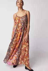 Free People Maxikleid Moondive Blumen Gürtel ärmellos Taschen Boho Neu M - Bild 1 von 20
