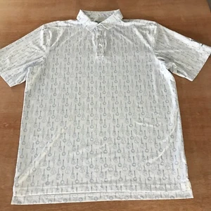 Straight Down Performance Poloshirt Herren L grau Gitarre Kurzarm Athleisure - Bild 1 von 12