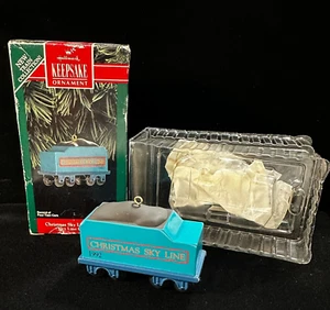Vintage Hallmark Keepsake Christmas SKY LINE COAL CAR Ornament Train 1992 - Picture 1 of 3