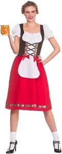 Bavarian Beer Girl Ladies Fancy Dress German Oktoberfest Womens Adults Costume - Picture 1 of 2