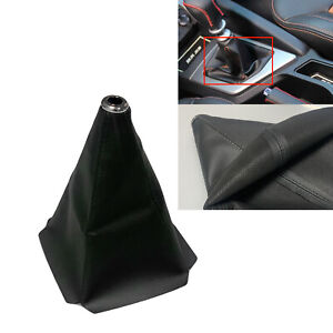 1Pcs Black PVC Leather Gear Shift Knob Shifter Boot Cover Universal Fit Car SUV